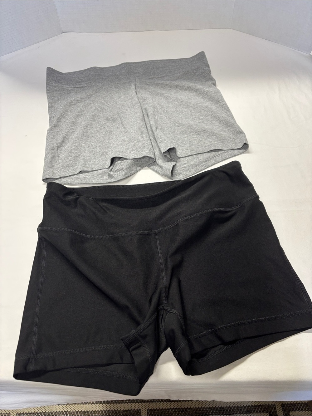 Lot of 2. Women's Bike Shorts - Black and Light Gray
